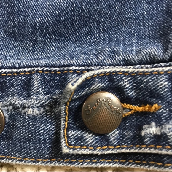 Free People Cypress Jean Vest, w/ Sweater Sleeves - Picture 5 of 5